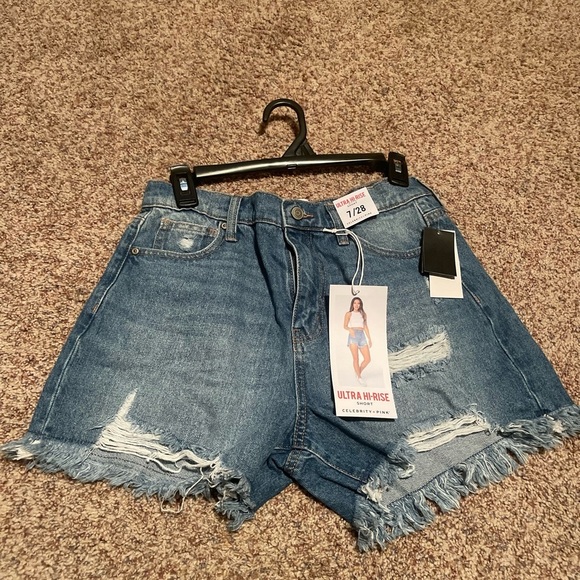 Distressed Denim Shorts - Picture 1 of 2